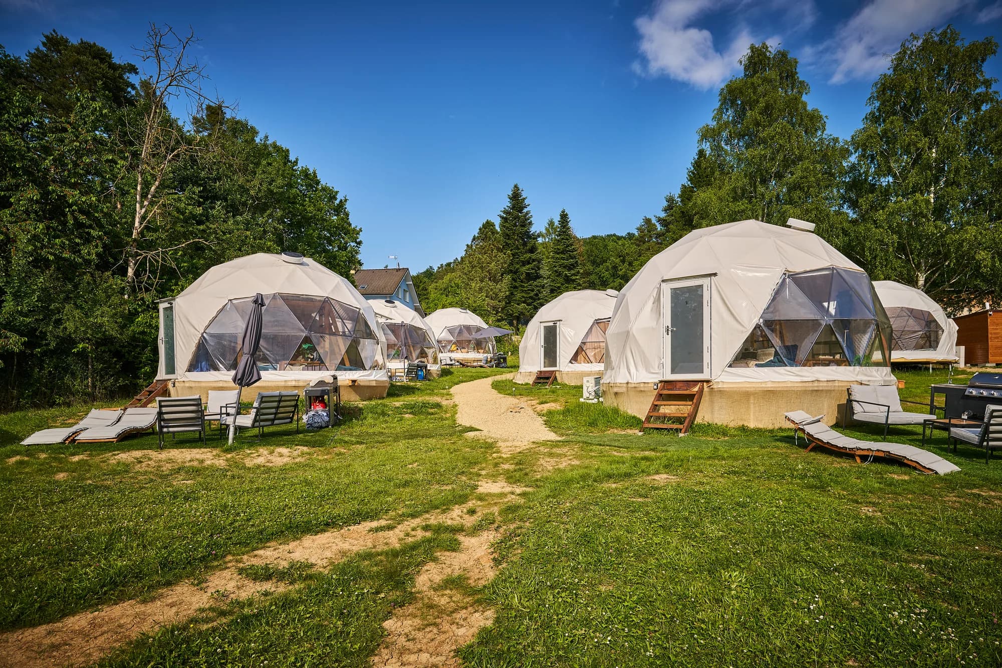 Glamping Slapy z výšky